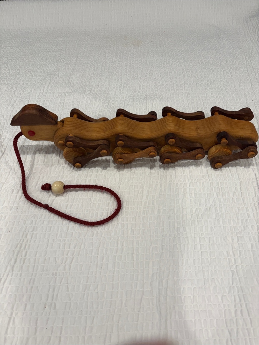 Michaud Toys Vintage Wooden Pull-Along Caterpillar Toy
19” long